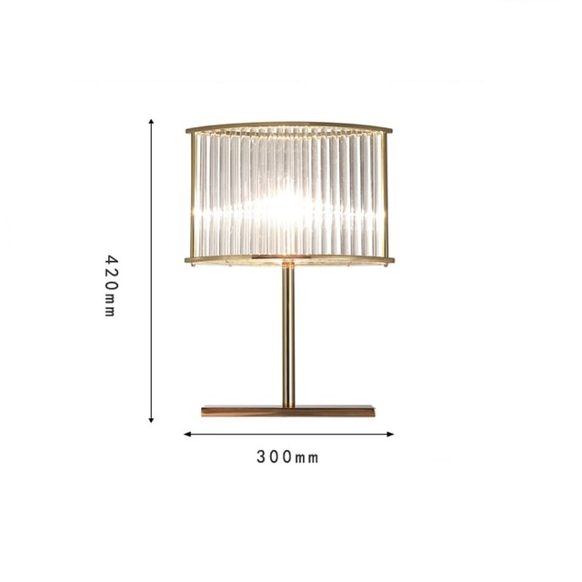 Nowoczesna Złota kryształowa lampa stołowa - obrazek 4