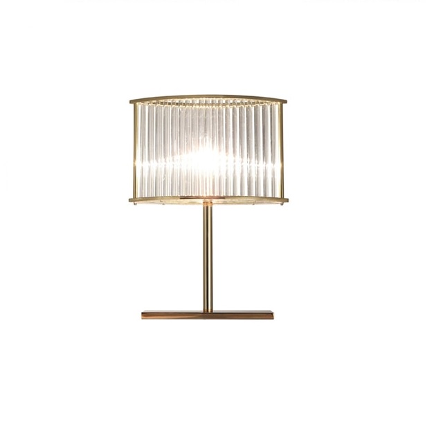 Nowoczesna Złota kryształowa lampa stołowa