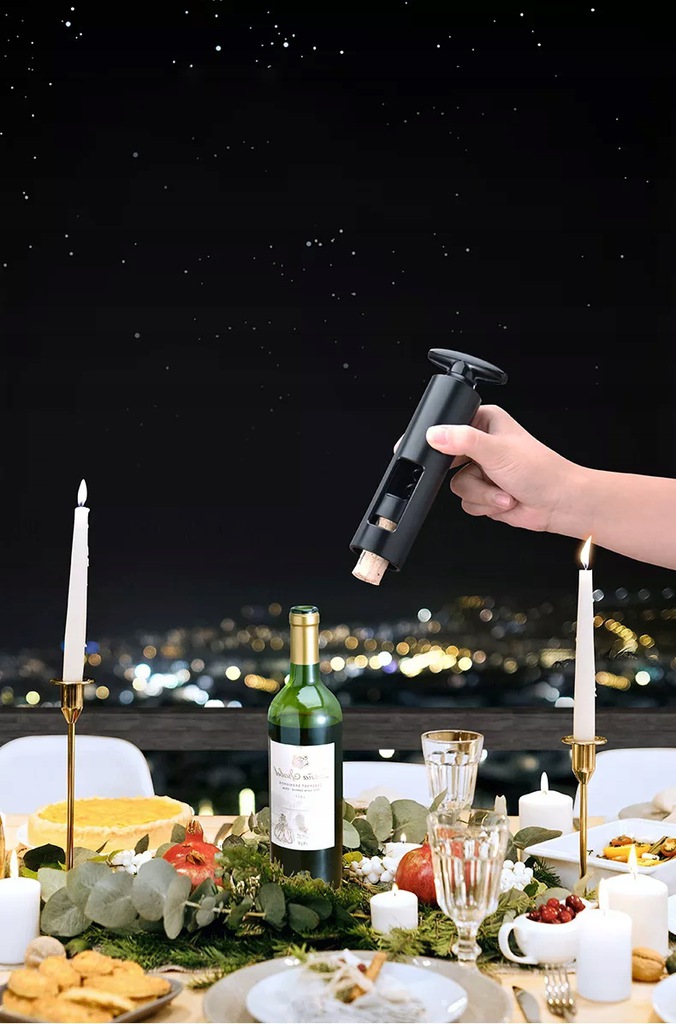 Otwieracz Korkociąg do butelek wina + akcesoria - obrazek 5