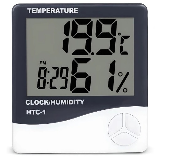 TERMOMETR HIGROMETR ELEKTRONICZNY SONDA STACJA HTC-1 2szt - obrazek 2