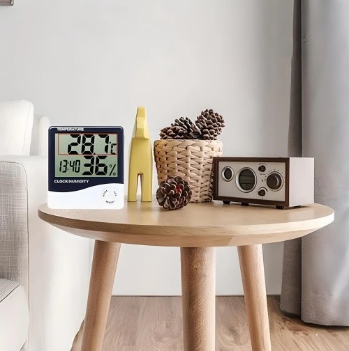 TERMOMETR HIGROMETR ELEKTRONICZNY SONDA STACJA HTC-1 2szt - obrazek 4