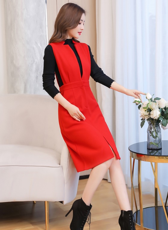 Wizytowa sukienka bez rękawów Casual - obrazek 4