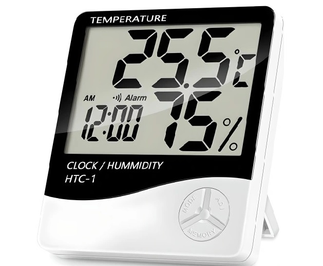 TERMOMETR HIGROMETR ELEKTRONICZNY SONDA STACJA HTC-1 2szt - obrazek 7