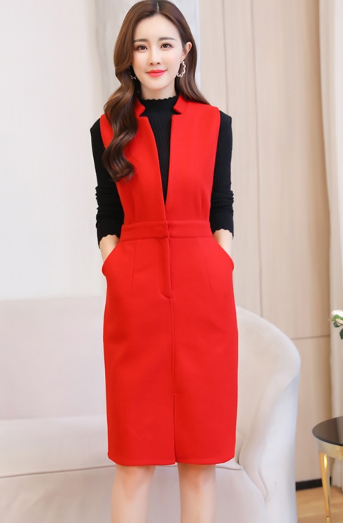 Wizytowa sukienka bez rękawów Casual - obrazek 2