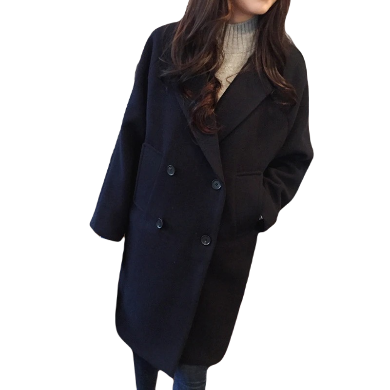 Damski płaszcz casual czarny rozm.M