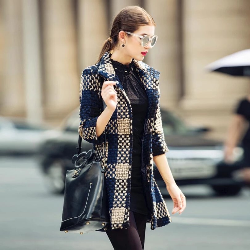 CAT Damski płaszcz z rękawem 3/4 - obrazek 3