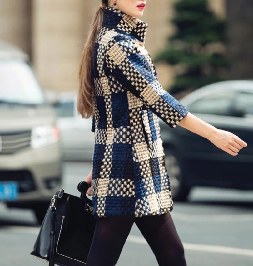 CAT Damski płaszcz z rękawem 3/4 - obrazek 2