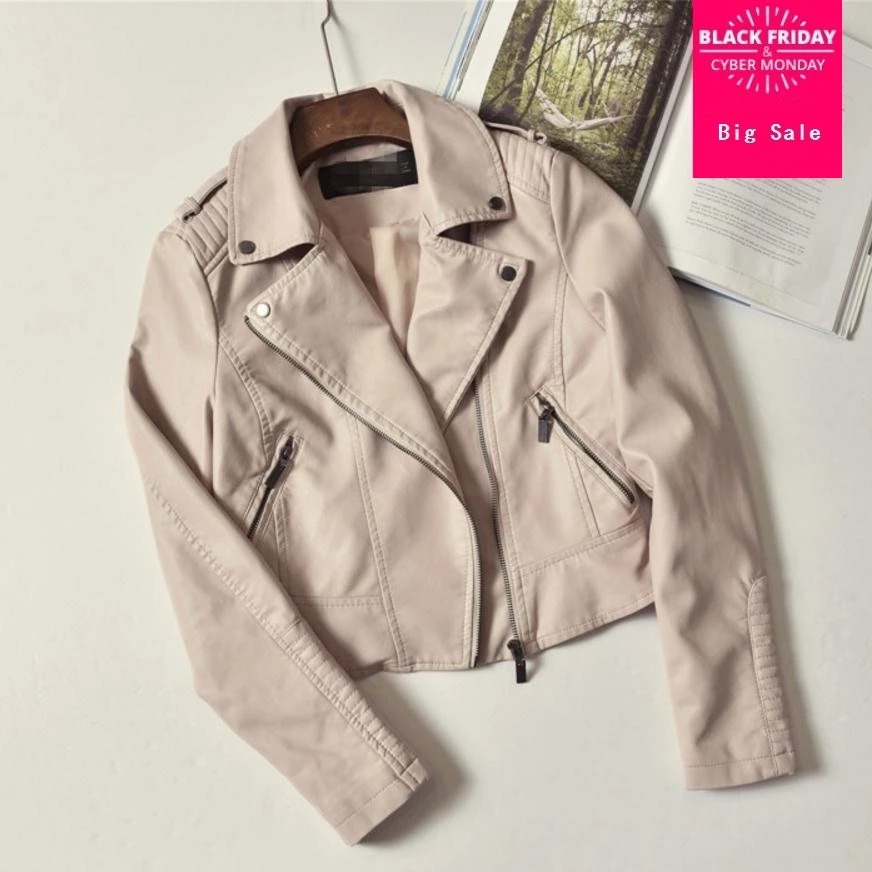 DUOKUI LANNAIER Ramoneska damska czarna - obrazek 5