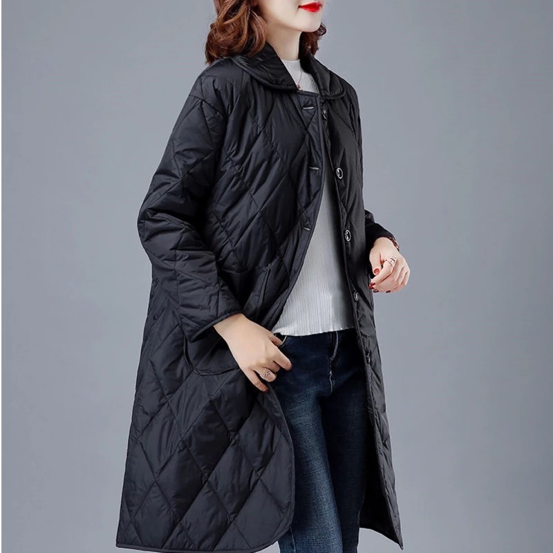 LANZHIYUN Pikowany damski płaszcz - obrazek 3