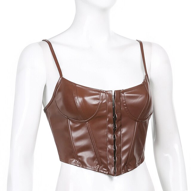 Damski top skóra ekologiczna