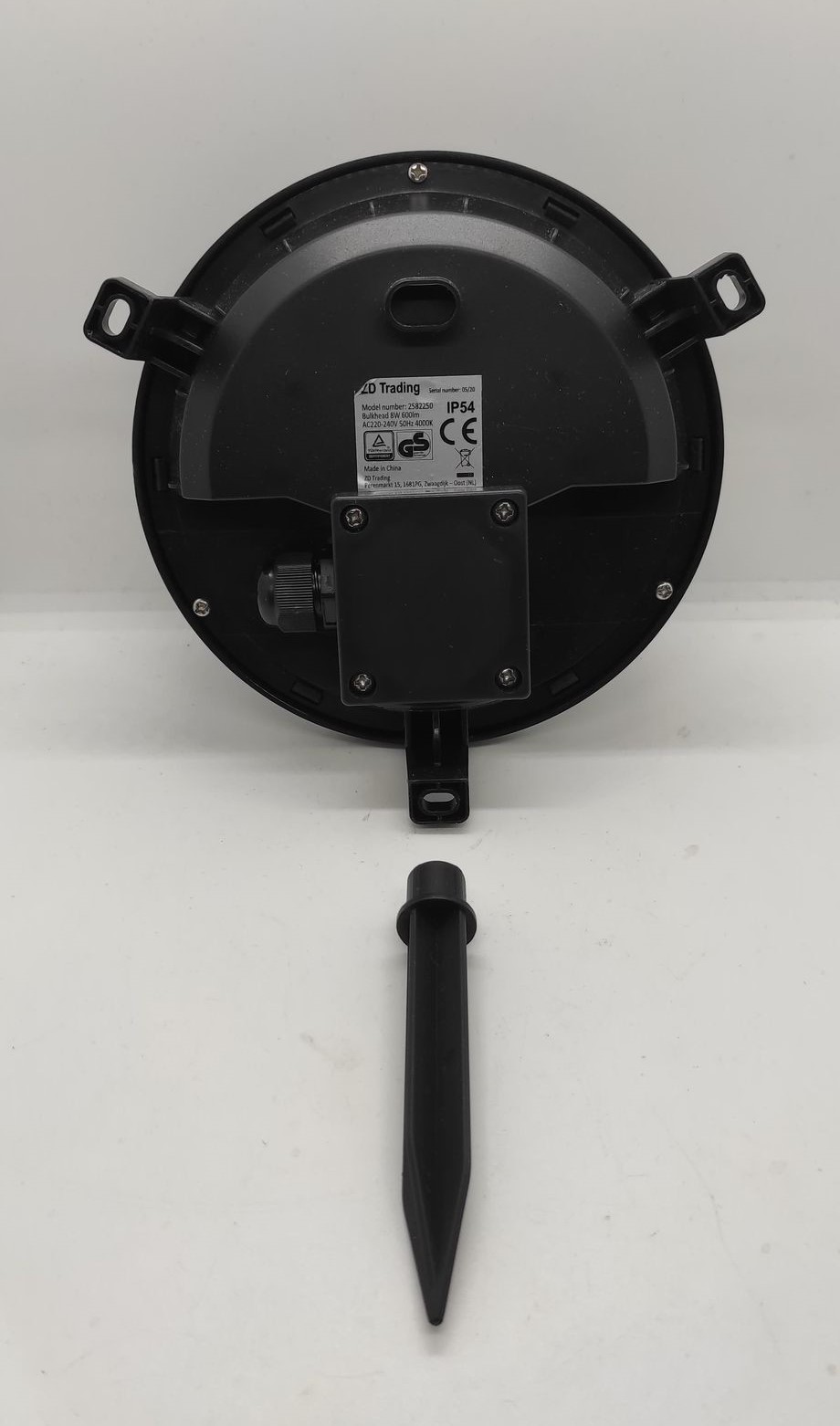 LAMPA LED ELEWACYJNA 230V KULISTA CZARNA - obrazek 2