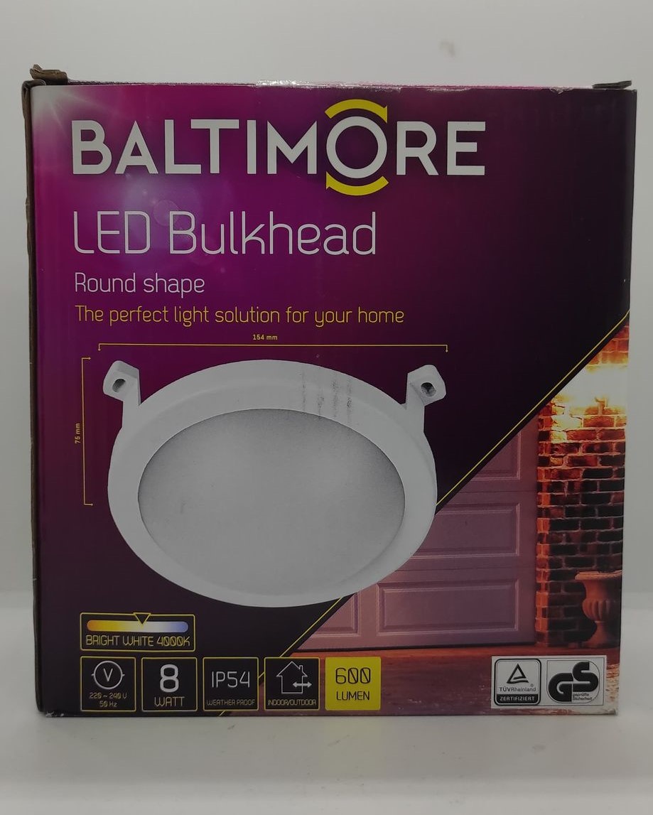 LAMPA LED ELEWACYJNA 230V KULISTA BIAŁA - obrazek 2