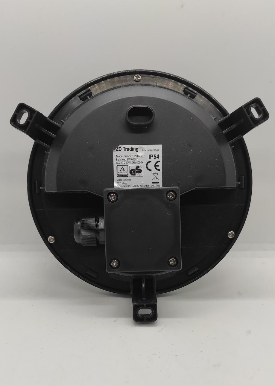 LAMPA LED ELEWACYJNA 230V KULISTA CZARNA - obrazek 4