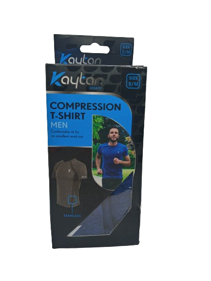 KAYLAN Męski kompresyjny t-shirt niebieski