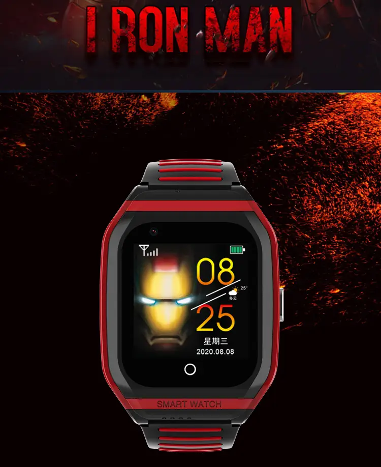 Zegarek Iron Man Smart Call z ekranem dotykowym 4G - obrazek 4