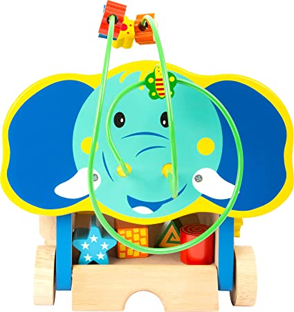 Small Foot 1567 Zabawka drewniana Słoń motoryczny - obrazek 3