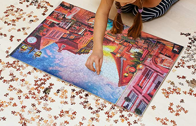 Puzzle Morning Town 1000 elementów - obrazek 5