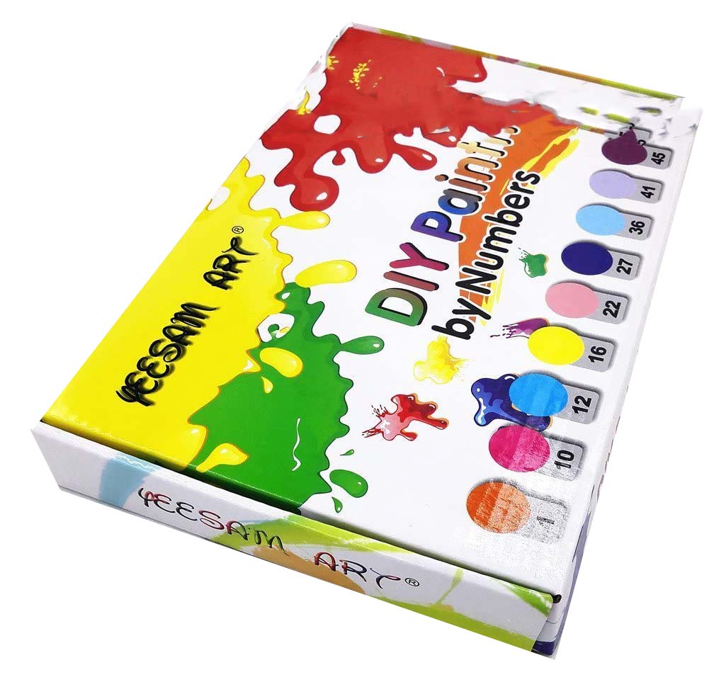 YEESAM ART Obraz olejny "zrób to sam" Kwiaty 40x50 cm