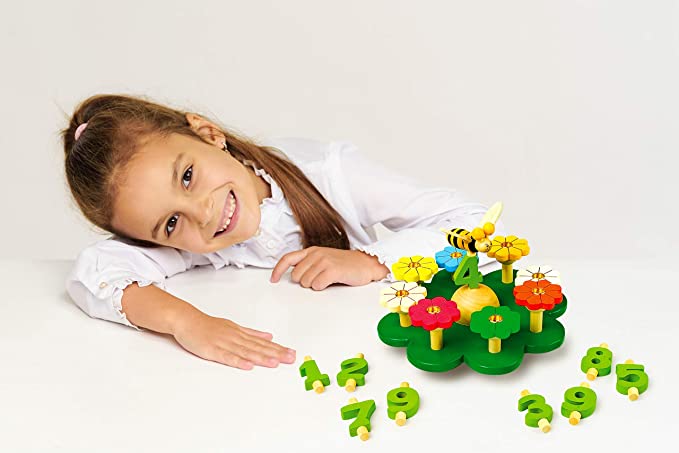 Small Foot 7611 Świecznik urodzinowy drewniana łąka - obrazek 2