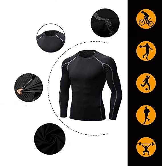 NIKSA Męska sportowa koszulka z długim rękawem - obrazek 5