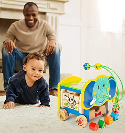 Small Foot 1567 Zabawka drewniana Słoń motoryczny - obrazek 7