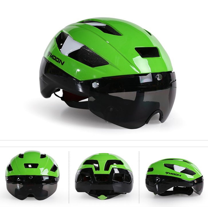MOON KS-09 Kask rowerowy z goglami