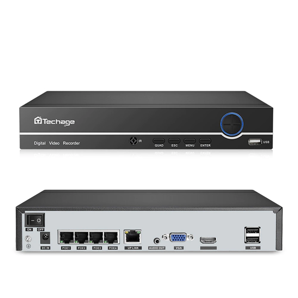 4-kanałowy rejestrator wideo NVR Techange