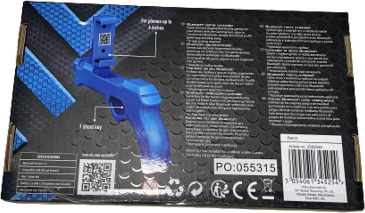Pistolet do gry bluetooth Battletron kontroler blue - obrazek 2