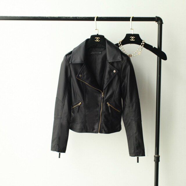 NIAN ZHU Ramoneska damska z eko skóry - obrazek 4