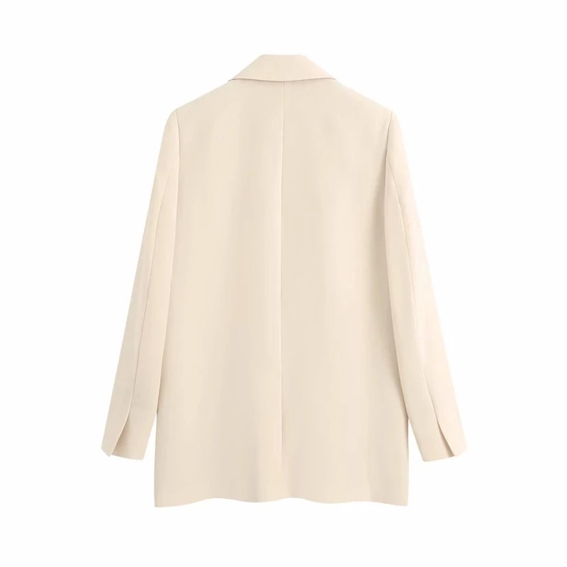 Dwurzędowa Damska marynarka Vintage Ecru - obrazek 2