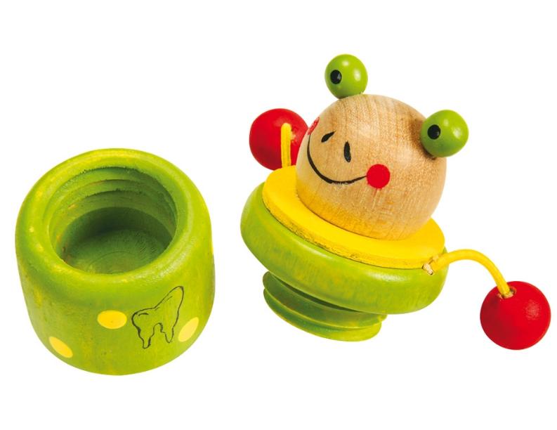 Small Foot 7795 Drewniane pojemniczki na pierwsze ząbki dla Dzieci 4szt - obrazek 2