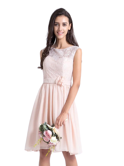 Damska szyfonowa sukienka dla druhny