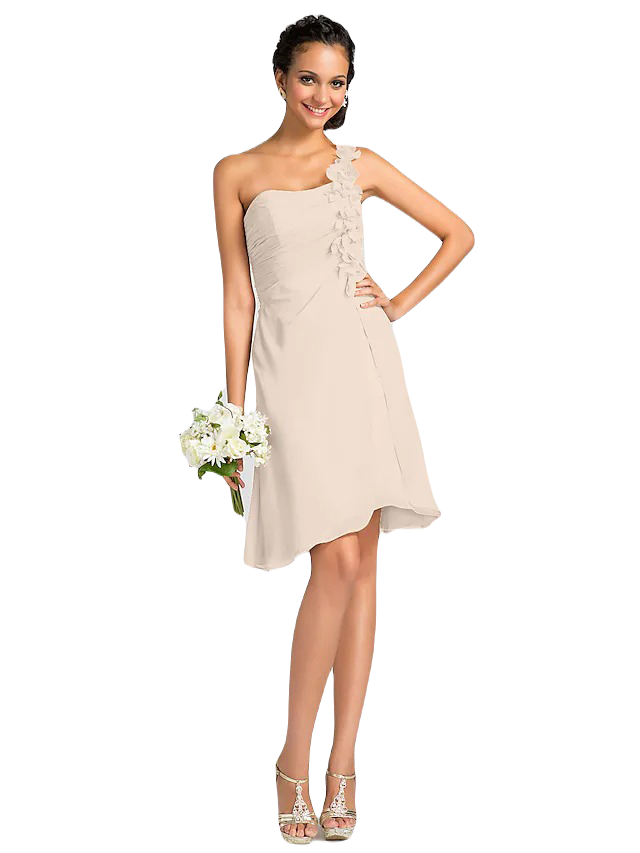 Ołówkowa sukienka dla druhny na jedno ramię w kolorze Perłowa Róż !