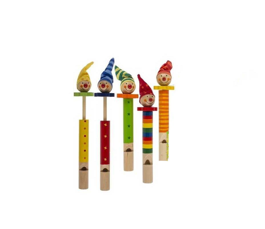 Small Foot 7746 Gwizdki drewniane Pajacyki 5szt