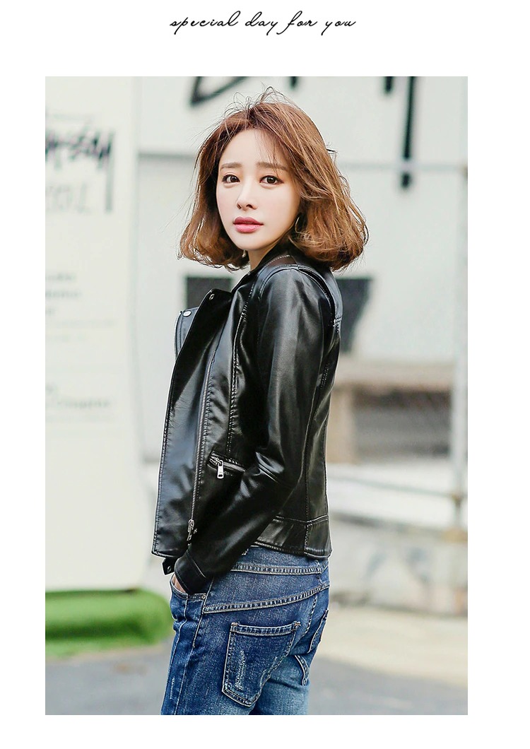 Damska ramoneska czarna - obrazek 2