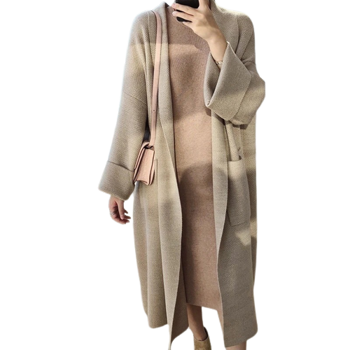 Damski płaszcz narzuta sweter