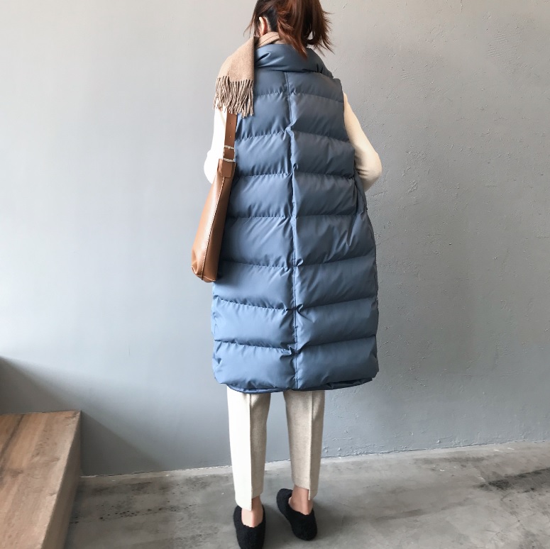 YANSOO STUDIO Damski puchowy bezrękawnik ze stójką - obrazek 3