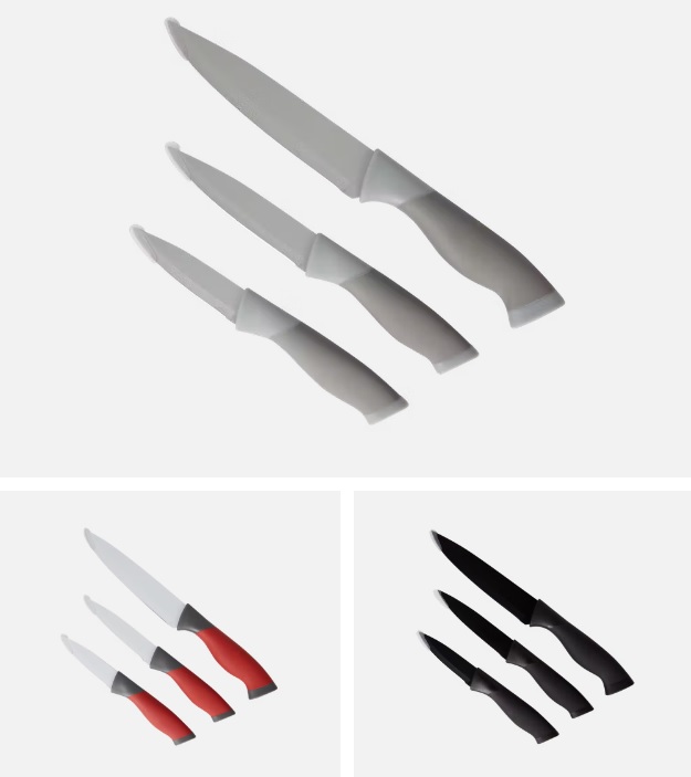 REDSTONE Zestaw noży 3szt z powłoką ceramiczną