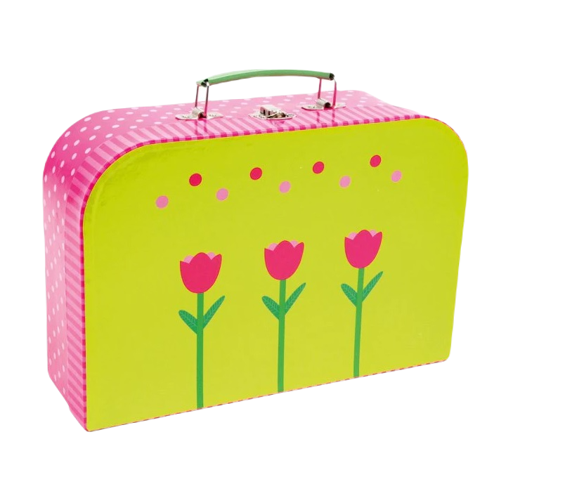 Pojemny kuferek kolorowa walizeczka dla dzieci z rączką