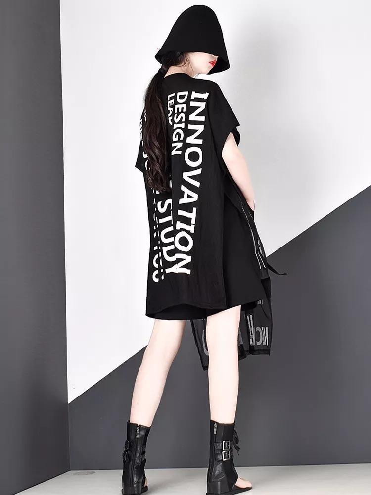 Damska długa tunika z nadrukiem - obrazek 2