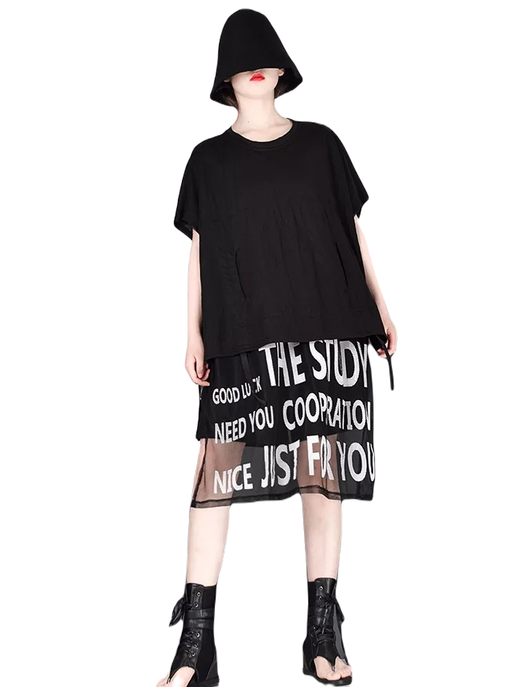 Damska długa tunika z nadrukiem