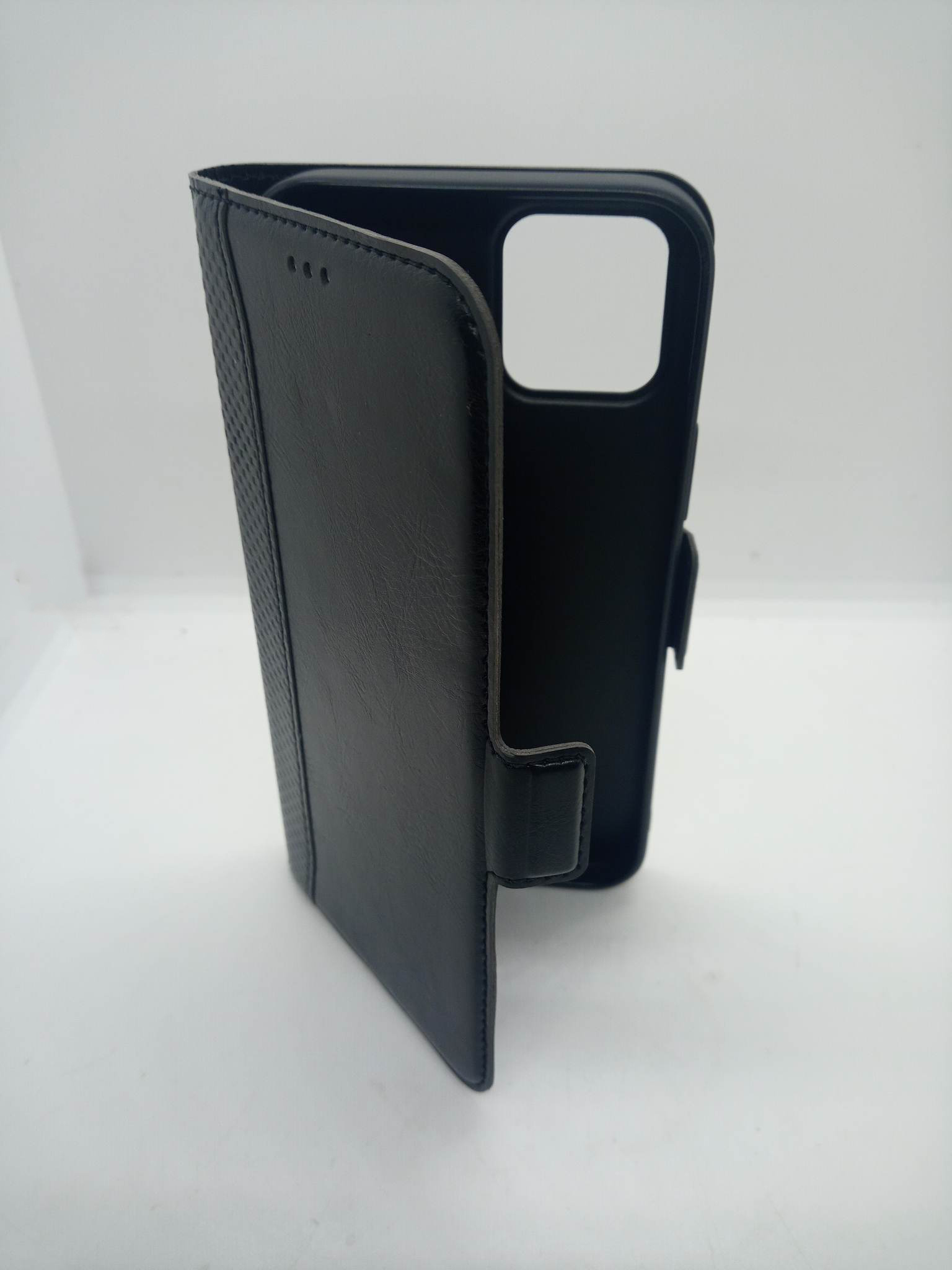 AUNOTE Etui z klapką iPhone 12 (6.1) Czarne - obrazek 4