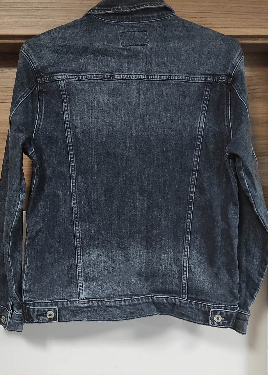 H CLOTHES Męska jeasnowa kurtka z przetarciami - obrazek 2