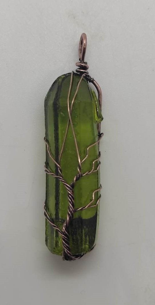 Zielony Kamień Kwarcowy do naszyjnika - obrazek 2