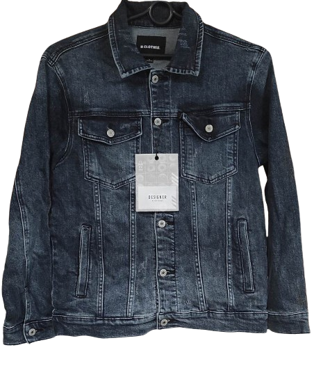 H CLOTHES Męska jeasnowa kurtka z przetarciami