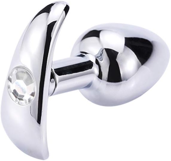 Metalowy korek analny z małym kryształkiem 3 sztuki - obrazek 7