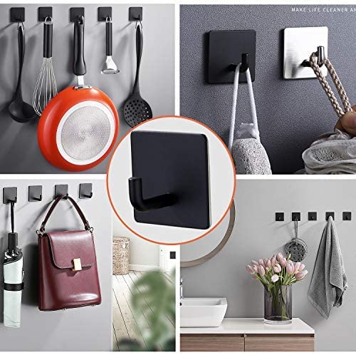 Wieszak, uchwyt, haczyk samoprzylepny Biały/ Czarny - obrazek 3