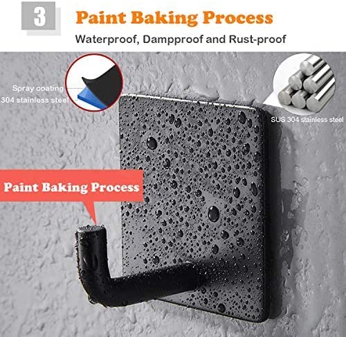 Wieszak, uchwyt, haczyk samoprzylepny Biały/ Czarny - obrazek 4