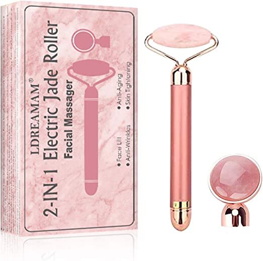 LDREAMAM elektryczny jadeitowy masażer do twarzy 2 w 1
