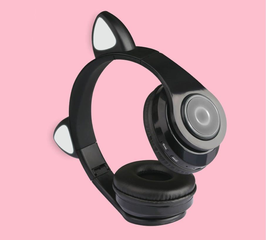 BEZPRZEWODOWE SŁUCHAWKI USZY KOTA KOCIE LED - obrazek 3